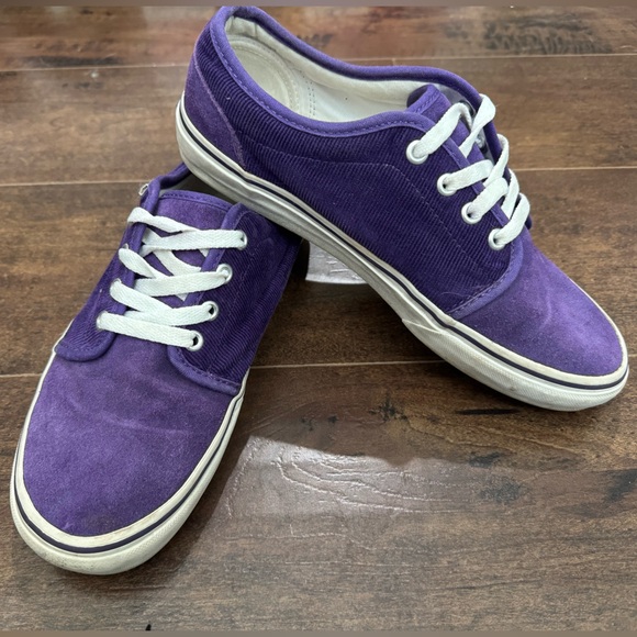 Purple Vans 106 Vulcanized - corduroy and suede - Women’s 8.5 / men’s 7 - Picture 2 of 5